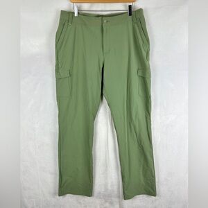 LL BEAN‎ Cargo Hiking Pant Green Women's 16 Nylon Stretch Gorpcore Camping